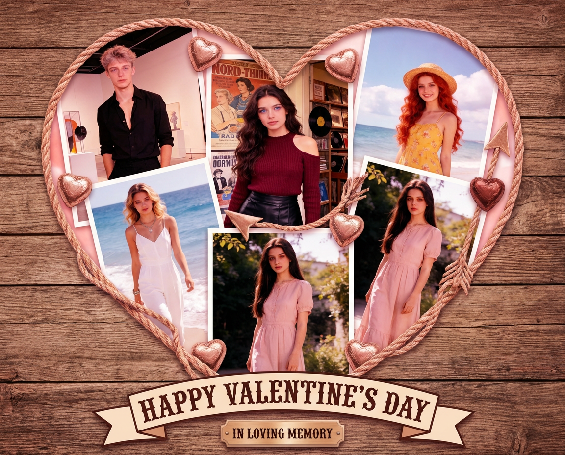 AI Heart-Shaped Photo Collage